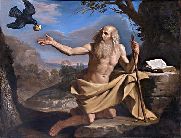 1 San Paolo eremita nutrito da un corvo olio su tela 178x233 cm Pinacoteca Nazionale di Bologna 1
