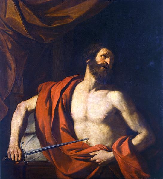 5 Il suicidio di Catone olio su tela 1641 117 x 105 cm Musei di Strada Nuova Palazzo Rosso Genova 1