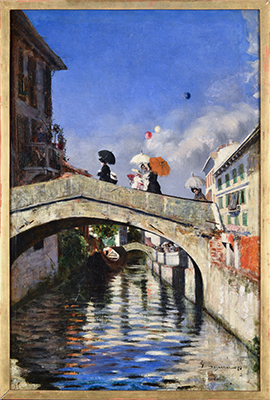 5 Giovanni Segantini Il Naviglio di Milano al Ponte di San Marco olio su tela 76 x 525 cm