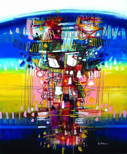 Giuseppe Amoroso De Respinis Intreccio di emozioni acrilico su tela 50x60 2016 1