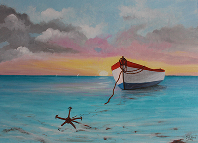 LAPPRODO OLIO SU TELA 70 X 50 SILVANA GATTI 2016