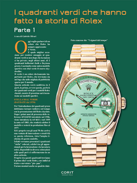 I quadranti verdi che hanno fatto la storia di Rolex. Parte 1.