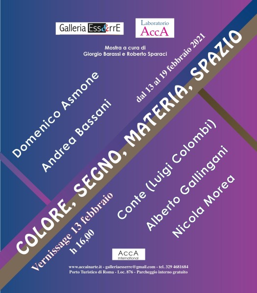 COLORE, SEGNO, MATERIA , SPAZIO (CINQUE ARTISTI DI LABORATORIO ACCA)