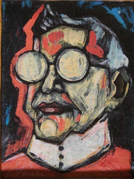 Autoritratto - 2006 - Acrilico su tavola cm.25 x 20